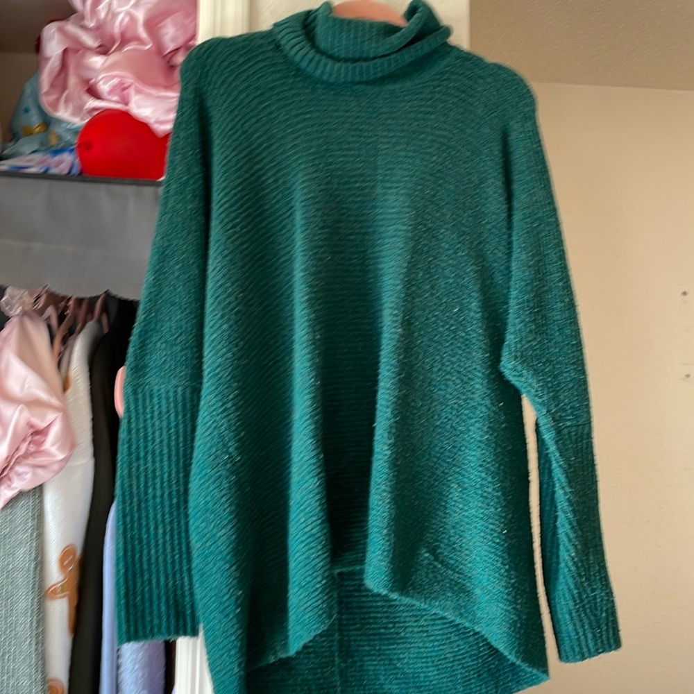Vince Camuto XS Green Turtleneck